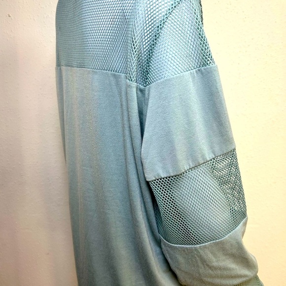 GUESS Women's Green Mesh Sweatshirt - Picture 2 of 6